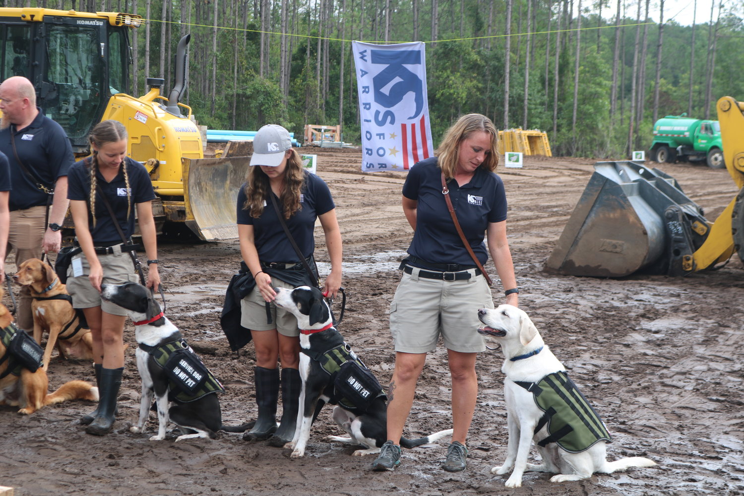 K9s in the program were on hand with their trainers during the ceremony. The new training facility will be able to house roughly 150 dogs once built.